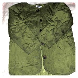 Green bomber jacket for toddler girls